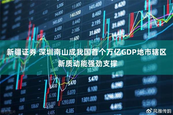 新疆证券 深圳南山成我国首个万亿GDP地市辖区 新质动能强劲支撑