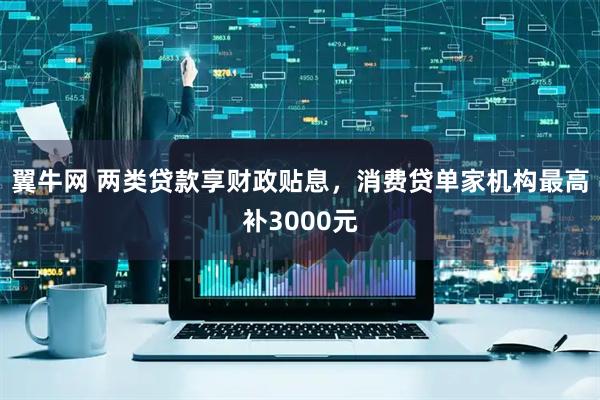 翼牛网 两类贷款享财政贴息，消费贷单家机构最高补3000元