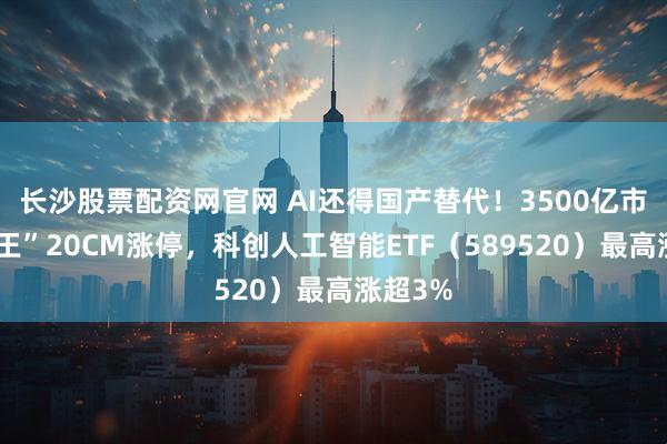 长沙股票配资网官网 AI还得国产替代！3500亿市值“寒王”20CM涨停，科创人工智能ETF（589520）最高涨超3%